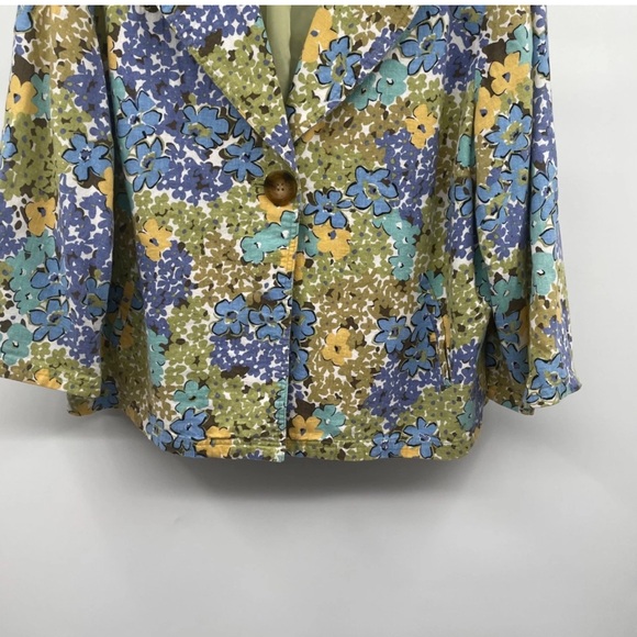Colorful Floral Women's Blazer - Picture 3 of 6